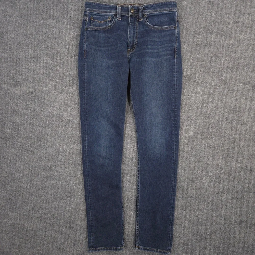 Revtown Jeans Mens 30X32 Blue Slim Taper 5 Pocket Stretch Dark Wash Denim Casual